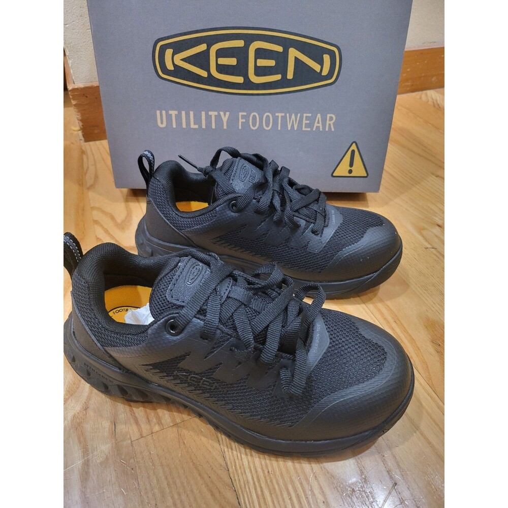 KEEN Utility Women's Arvada Work Sneakers Black Size 5.5 Wide Composite Toe